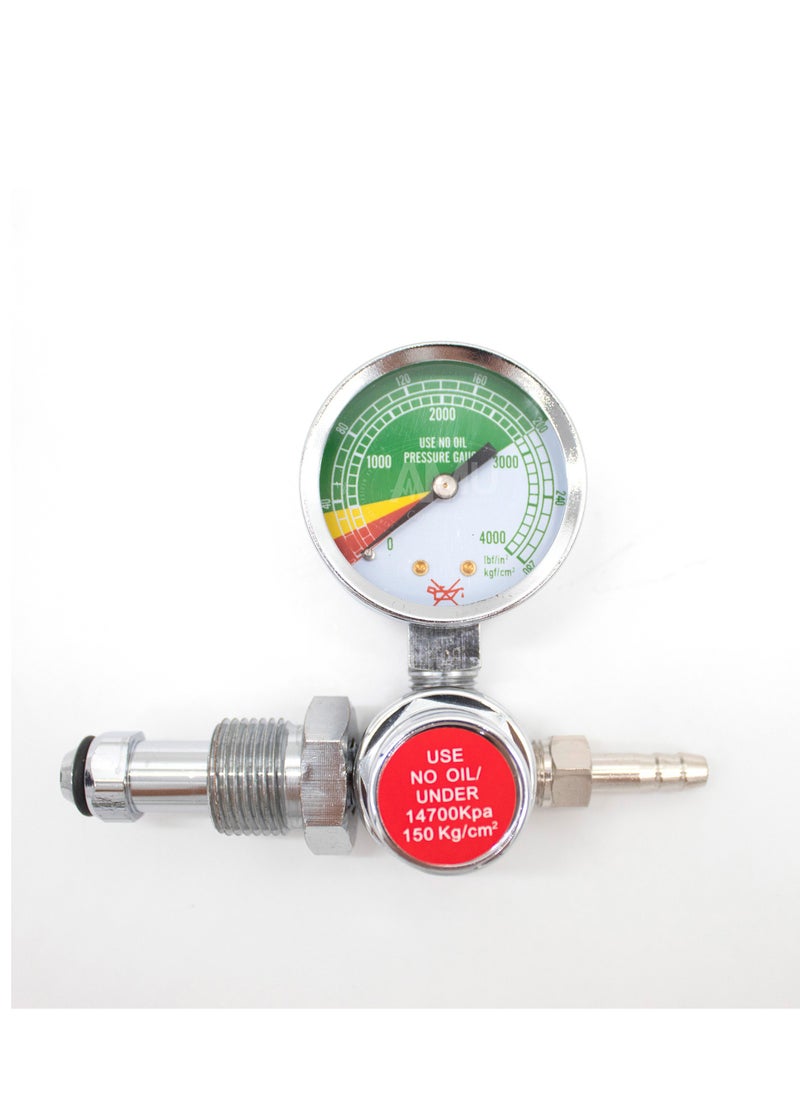 ABRONN Abronn Oxygen Regulator with Left-Hand Thread | Durable Brass Body for Industrial and Personal Use | Easy Flow Control for Healthcare, Workshops, and Emergency Services 