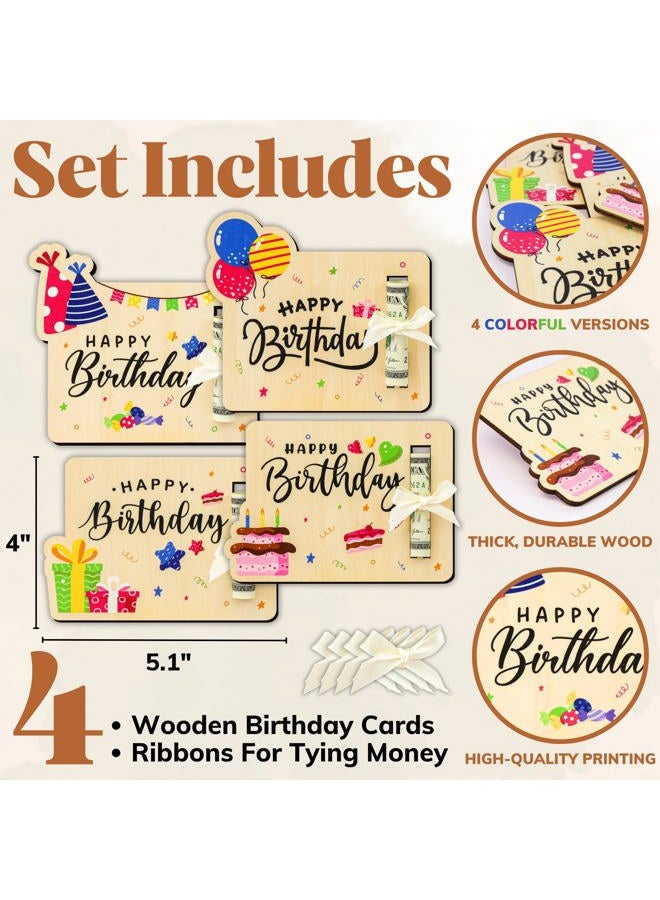 STOFINITY Birthday Money Holder for Cash Gift Ideas - Fun Money Gift Cash Holder, Wooden Money Birthday Card Holder, Unique Birthday Gifts - Image 2