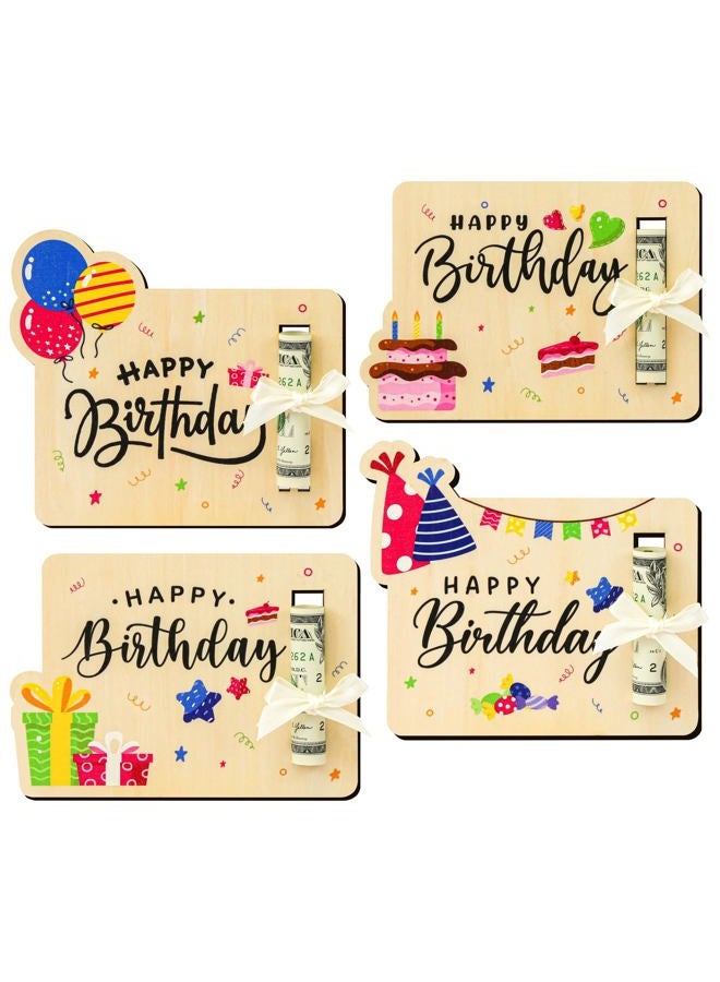STOFINITY Birthday Money Holder for Cash Gift Ideas - Fun Money Gift Cash Holder, Wooden Money Birthday Card Holder, Unique Birthday Gifts - Image 1