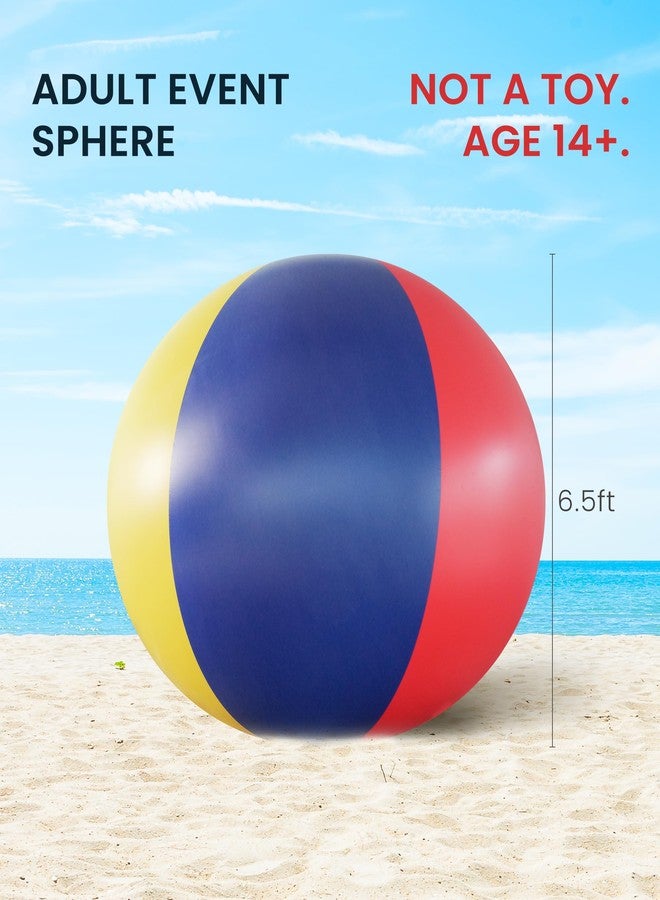 NYEONHRT 6.5ft Giant Inflatable Beach Ball - Huge Multi-Color Fun for Adults - Perfect for Pool, Beach, and Outdoor Play - Image 3