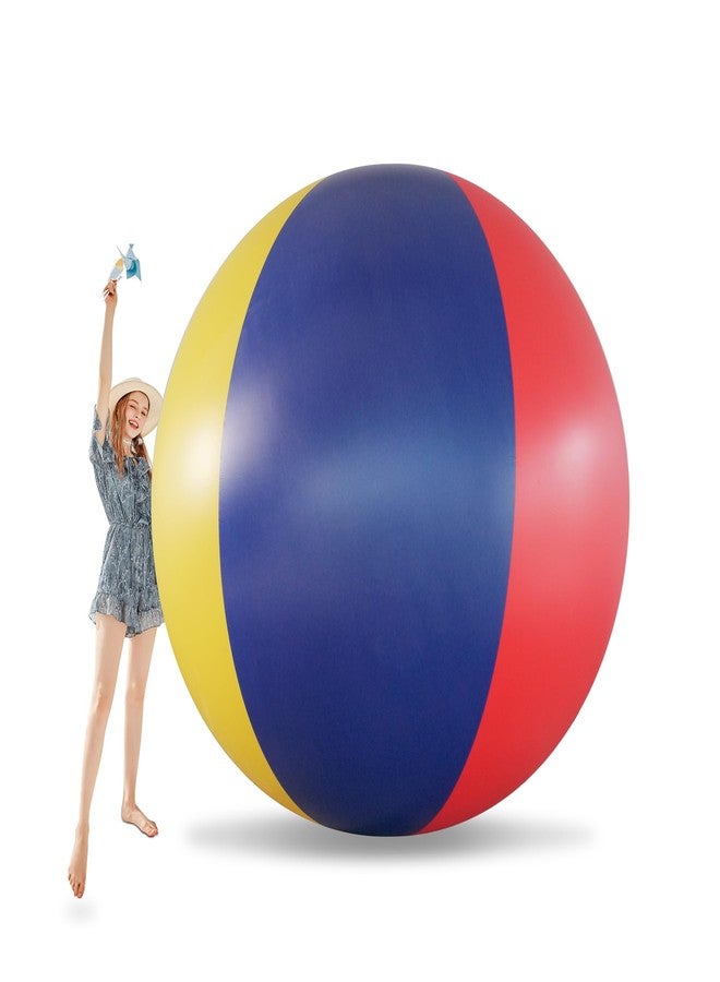 NYEONHRT 6.5ft Giant Inflatable Beach Ball - Huge Multi-Color Fun for Adults - Perfect for Pool, Beach, and Outdoor Play - Image 1