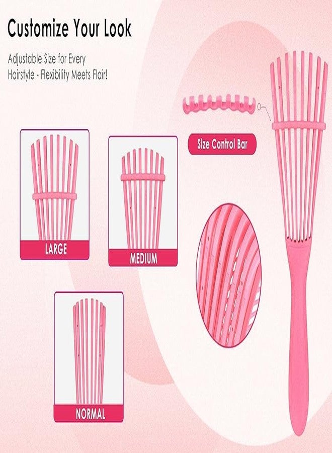 NFI Essentials Detangler Brush for Curly, Wavy Hair - Pain-Free Comb for Women, Men & Kids - Curl Brush (Pink) - Image 5