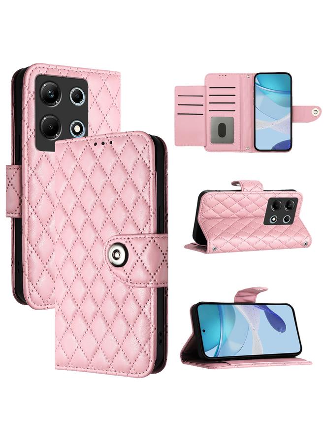 S-TOP Case For Infinix Note 30 4G X6833B Rhombic Texture Flip Leather Phone Case with Lanyard - Image 1