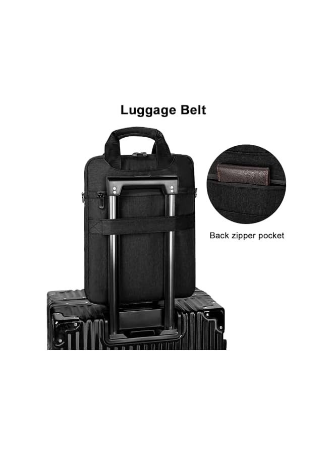 PROMASS Laptop Bag Case 14.1 inch for Women Men, Laptop Sleeve 13.3 inch Computer Bag Briefcase with Shoulder for MacBook Pro 13.3  - Image 3