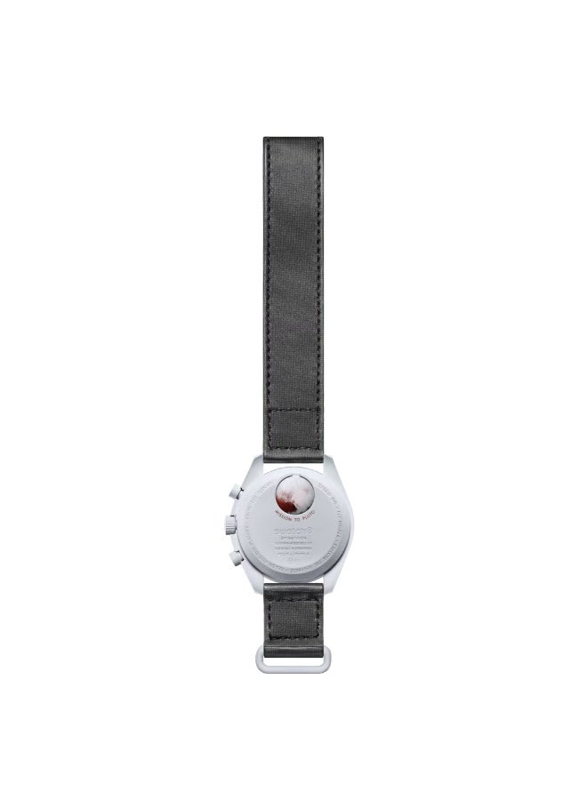 Swatch مون سواتش بيولوجي سيراميك مهمة إلى بلوتو SO33M101 - 42 مم - رمادي - Image 5