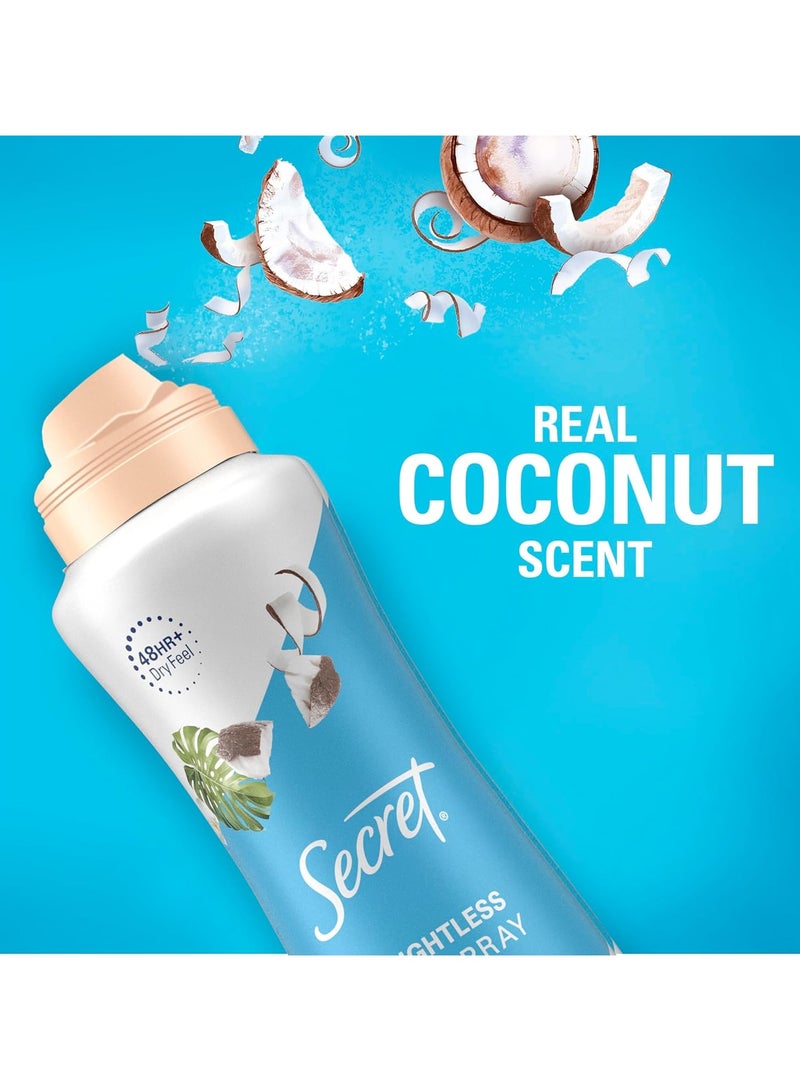 سيكريت مزيل عرق نسائي من نوع سبراي من ماركة سيكريت، بنكهة جوز الهند وزيت الأرغان، 116 جم - Image 3