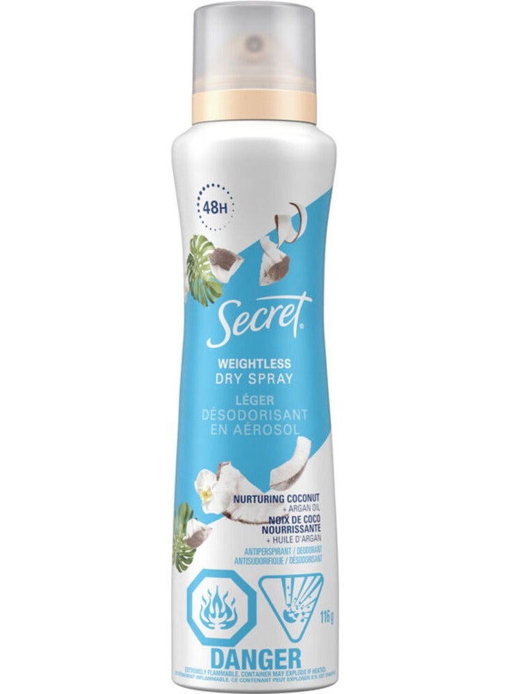 سيكريت مزيل عرق نسائي من نوع سبراي من ماركة سيكريت، بنكهة جوز الهند وزيت الأرغان، 116 جم - Image 2