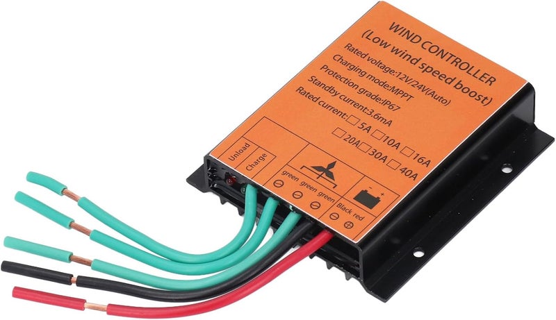 MPPT Wind Turbine Controller, 12V 24V 16A with PWM Load Protection for Wind Generator Systems - Image 5