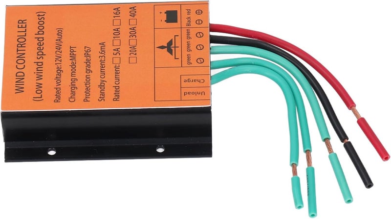 MPPT Wind Turbine Controller, 12V 24V 16A with PWM Load Protection for Wind Generator Systems - Image 1