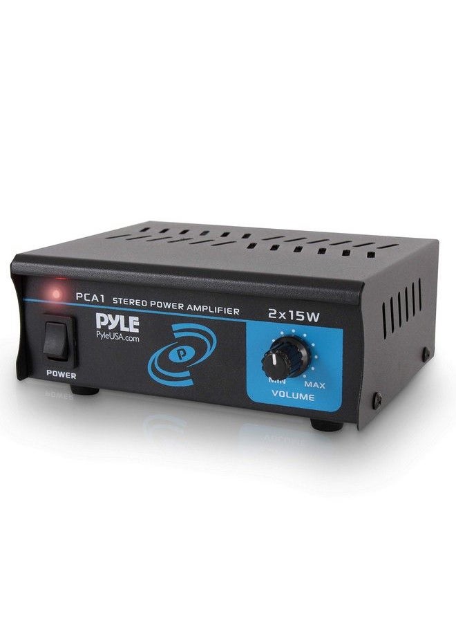 Pyle - Pca1.5 2X15 Watt Stereo Power Amplifier Compact Mini 2Channel Portable Home Audio Speaker Receiver Box For Amplified Speakers Sound System With Rca Cable L R Input For Cd Player Tuner Mp3 - Image 1