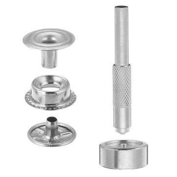 Metal Snap Fastener Leather Rapid Rivet Button Setting Tool Hole Punch Kit For DIY Leathercraft 