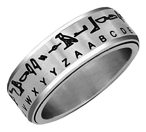 Retroworks Hieroglyph Translator Ring Silver Size 06 - Image 4
