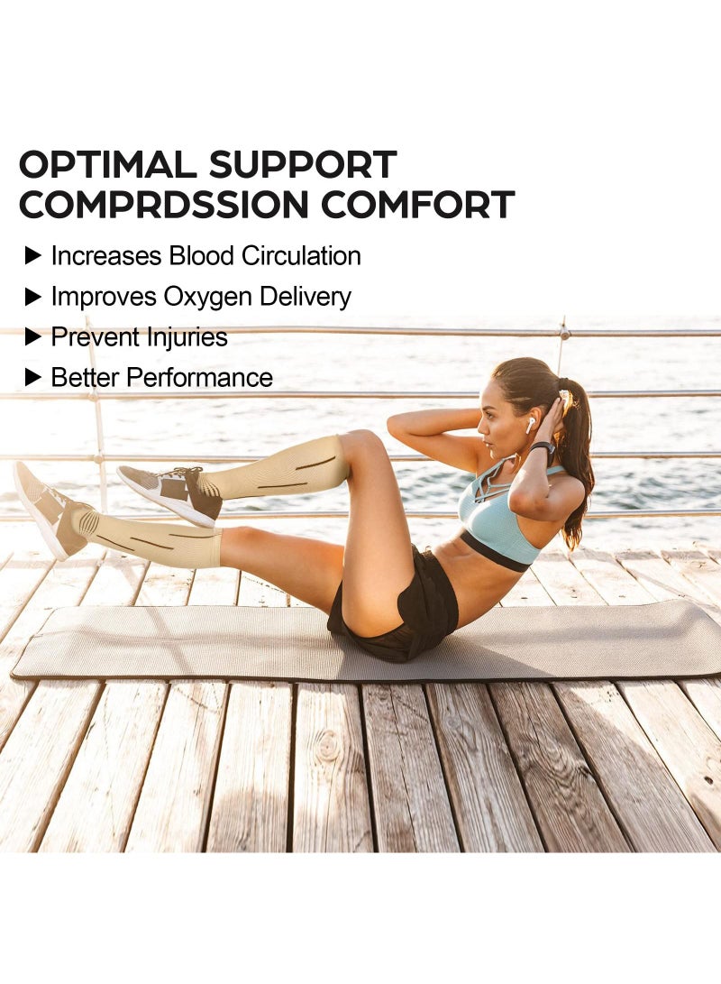 Sweet seven Compression Socks for Injury Recovery & Pain Relief - Medical Athletic Calf Socks - 1 Pair (20-30 mmHg) - Image 3