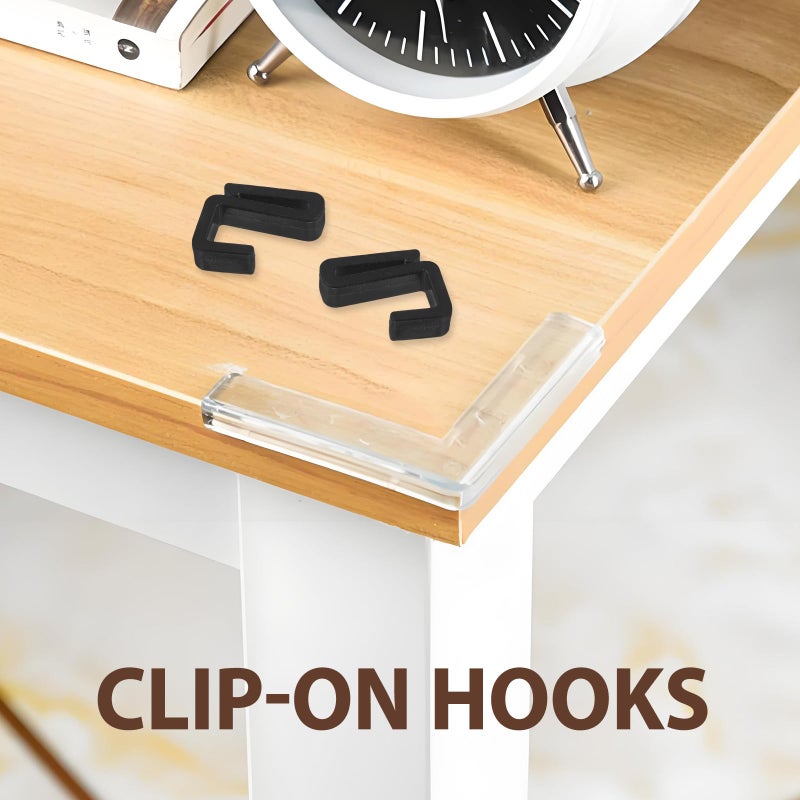 4 Pack Black Plastic Z Hooks For Over The Door Kitchen Cabinet Microwave Rack And Closet Hanging - Image 5