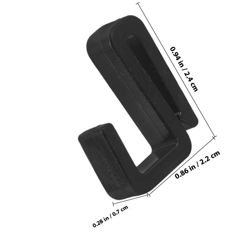 4 Pack Black Plastic Z Hooks For Over The Door Kitchen Cabinet Microwave Rack And Closet Hanging - Image 3