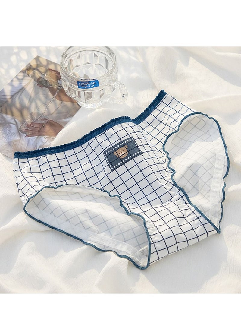 5 Pack Mid Waist Briefs Cute Style Cotton Underwear Ladies Mid Waist Comfortable Breathable Cute Girls Briefs  - Image 4