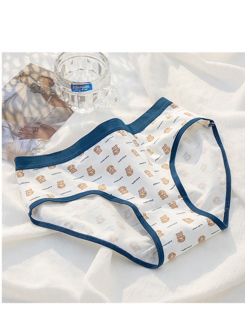 5 Pack Mid Waist Briefs Cute Style Cotton Underwear Ladies Mid Waist Comfortable Breathable Cute Girls Briefs  - Image 5