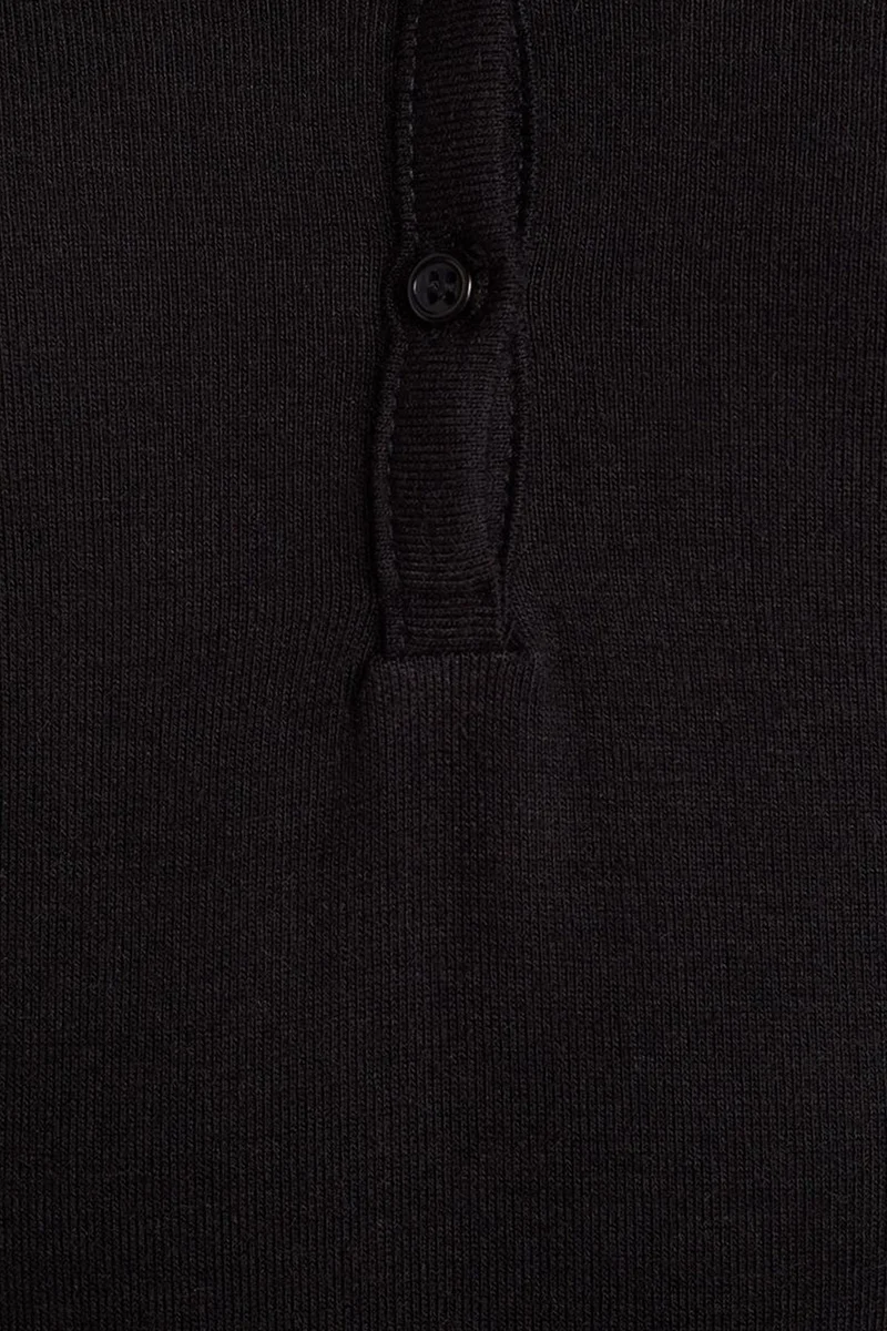 Dilvin Black DILVIN Slim Fit V-Neck Button Blouse for Women | Best Price UAE