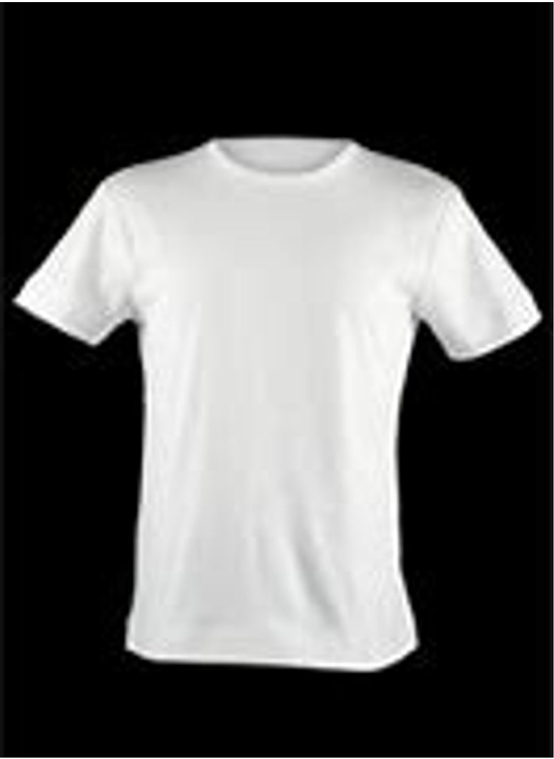Generic - Men's white Undershirt Cotton Stretch Crew Neck T-Shirt - pack of 6 - Image 1