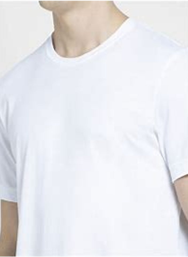 Generic - Men's white Undershirt Cotton Stretch Crew Neck T-Shirt - pack of 6 - Image 1