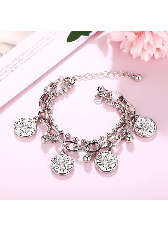 Stylish Silver Plated Coin Design Chain Beads Adjustable Bracelet for Women and Girls, Medium - pzsku/Z81A35B762E106866F9EBZ/45/_/1729064184/a1639eae-075c-41d4-ba7d-e0c4aebf7d74