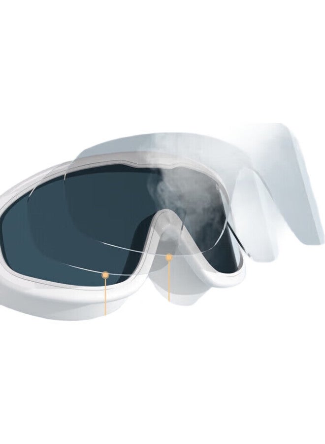 BALNEAIRE (Balneaire) 【Same Style As Ni Ni】Big Frame Myopia Swimming Goggles High Definition Anti-Fog Waterproof Eye Protection Plain Professional Unisex 200° White - Image 3
