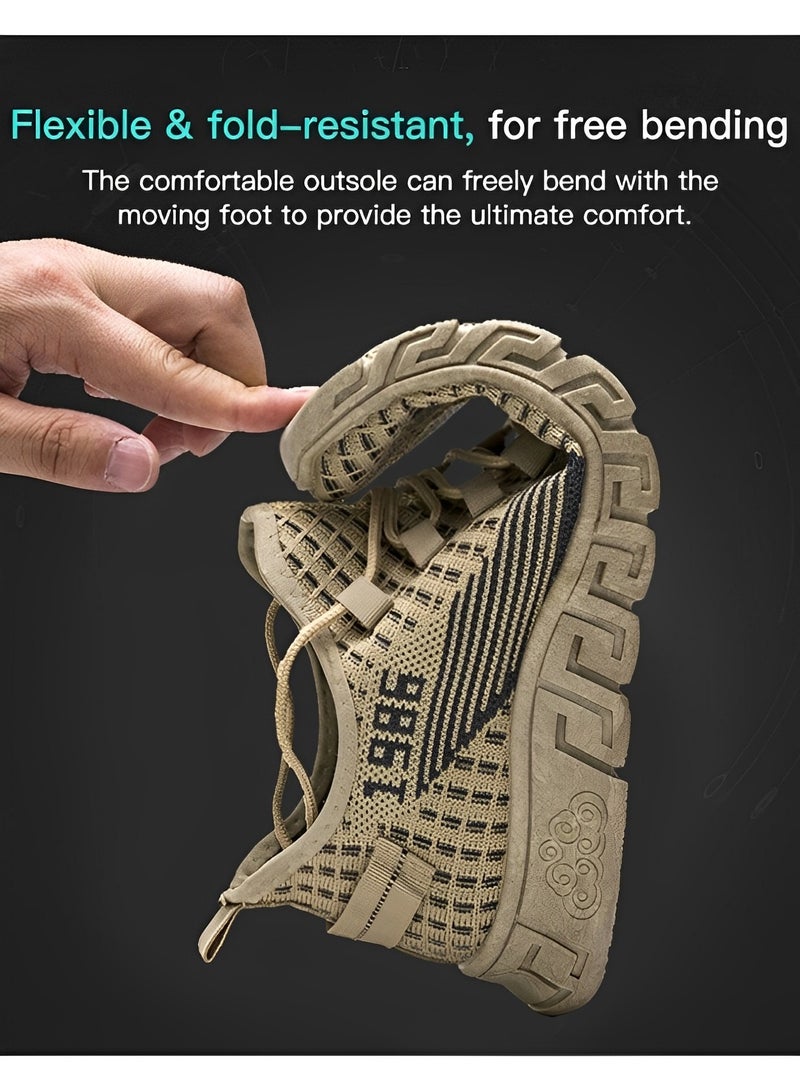 REOCLE Men's Sneakers Fitness Shoes with Breathable Mesh & Anti-slip Wear-resistant Soles Lightweight Sneakers for Jogging & Running & Walking & Training - Image 5