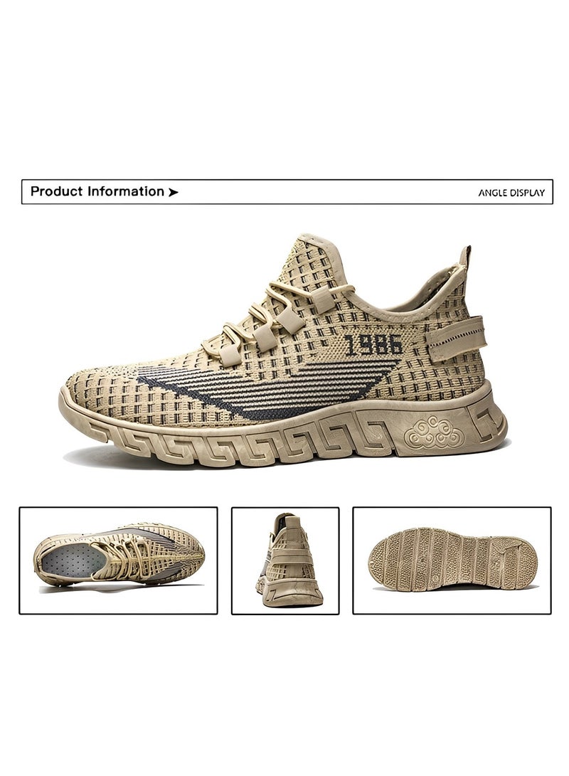 REOCLE Men's Sneakers Fitness Shoes with Breathable Mesh & Anti-slip Wear-resistant Soles Lightweight Sneakers for Jogging & Running & Walking & Training - Image 2