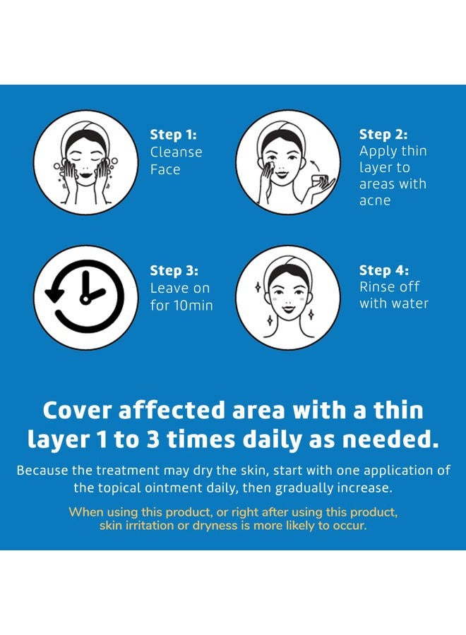 De La Cruz مرهم الكبريت - علاج حب الشباب الكيسي للوجه والجسم - قناع علاج موضعي لمدة 10 دقائق يوميًا - علاج هرموني آمن وفعال يغير اللعبة ويزيل البثور 5.5 أونصة. - Image 5