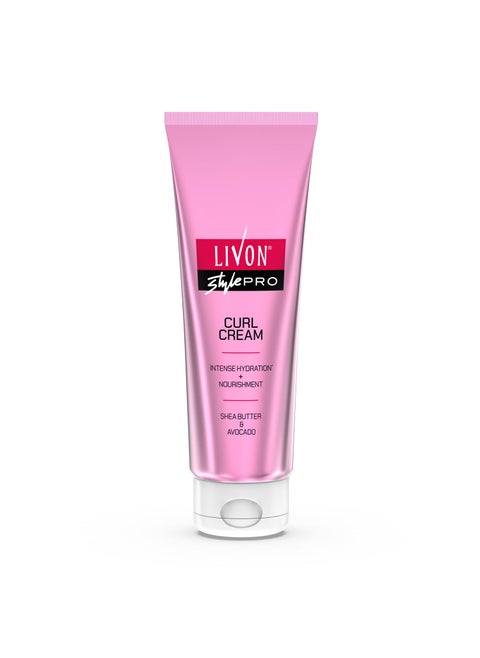 Livon Style Pro Curl Cream for curly coily wavy hair Curl defining cream for Intense Hydration Nourishment Leave in cream with Shea Butter Avocado 100ml