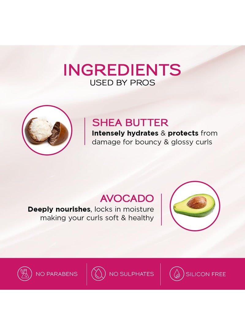 Livon Style Pro Curl Cream for curly coily wavy hair Curl defining cream for Intense Hydration Nourishment Leave in cream with Shea Butter Avocado 100ml