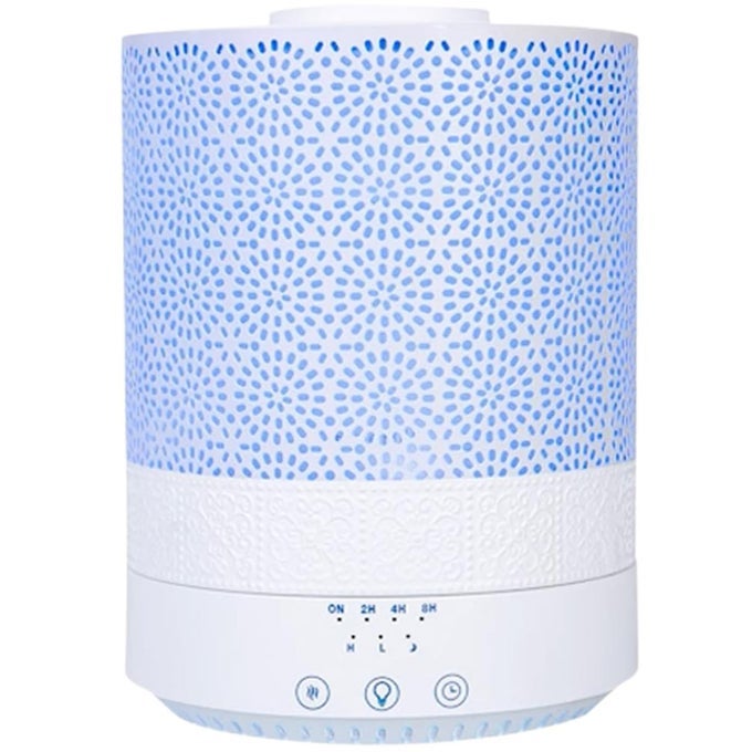 2500 ML XL ESSENTIAL OIL DIFFUSER AROMA HUMIDIFIER WITH TIMER FOR LARGE HOME DECOR BABY ROOMS BIG HUGE 25 L CAPACITY LONG RUN COLOR CHANGING LIGHTS DECORATIVE DESIGN HIGH MIST WHITE F002