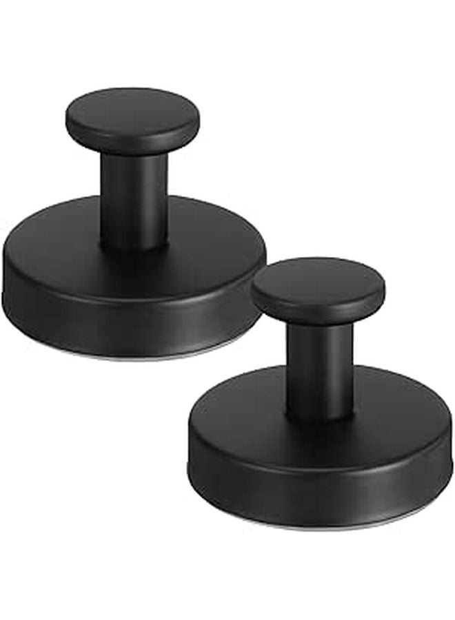 Stainless Steel Suction Cup Hooks Heavy Duty Black Finish 2pcs - Image 1