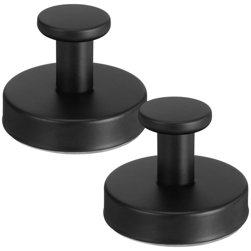 Stainless Steel Suction Cup Hooks Heavy Duty Black Finish 2pcs - Image 2