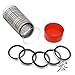 OnFireGuy Red Cap Tube 20Pack 38mm Black Ring Coin Holders for Silver Dollars Protective Coin Cases for 1oz Silver Morgan Peace Eisenhower Dollars - Image 3