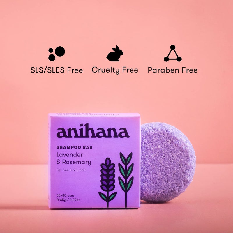 ANIHANA Shampoo Bar for Thin, Fine & Oily Hair Gives Hair Volume & Body, Lightweight, Oil Balancing, No Residue, Natural Healthy Look and Shine Paraben Free, Lavender and Rosemary 2.29 oz - Image 5