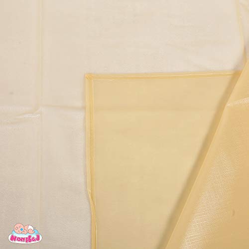 Nonibud PVC Baby Waterproof Plastic Sheet Double Bed King Size/Baby Adult Waterproof Protection Sheet For Mattress (7.5 X 6.5 Feet) (Beige) - Image 3