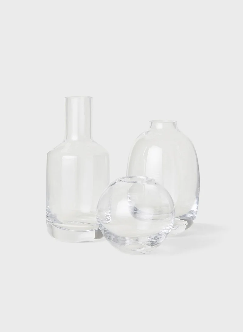 H&M Mini Vase In Clear Glass