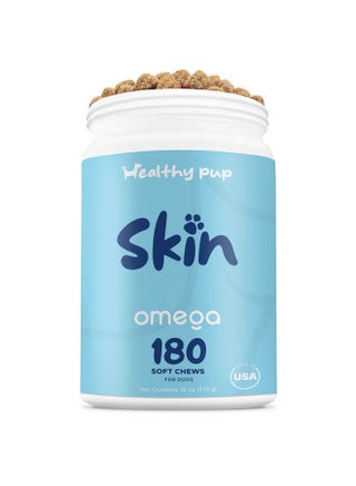 Dog Fish Oil Supplements - 180 Delicious Chew Treats - Omega 3 Rich Salmon Oil, EPA, DHA, Biotin, and Vitamin E for Healthier, Shinier, Skin, Coat and Fur, Helps Skin Allergies - pzsku/Z81A39F4D1E78FA5F6CD4Z/45/1749117939/360d7473-e2f6-45be-a874-c33d7e206d6c