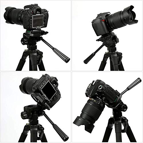 Powerpak Photo-X7 5ft 4 Section Aluminium Tripod for Smartphones & Cameras | 3-Way Pan Head | Lightweight Photo Video Camera Tripod with Bluetooth Remote and Mobile Holder for DSLR | Payload 4kg - Image 2