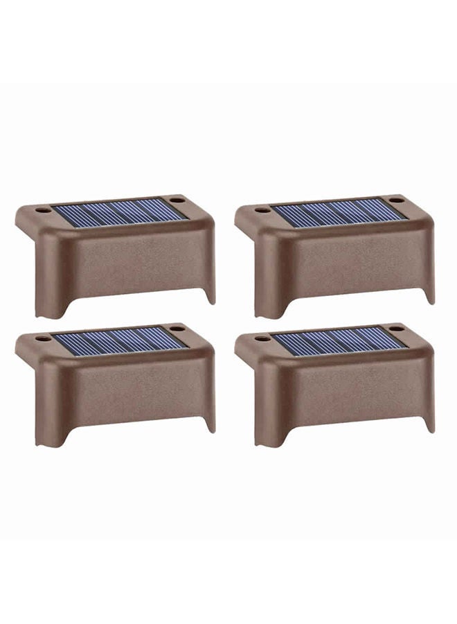 نيبمينينت مجموعة مصابيح مضادة للماء تعمل بالطاقة الشمسية للسلالم والحدائق والأماكن الخارجية من 4 قطع كوفي - Image 1