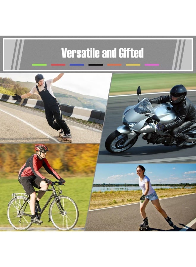 قفازات دراجة نارية للرجال والنساء، قفازات دراجات نارية كاملة الأصابع بشاشة لمس لركوب BMX وATV وMTB، سباقات الطرق، ركوب الدراجات، التسلق، موتوكروس - مقاس L - Image 5