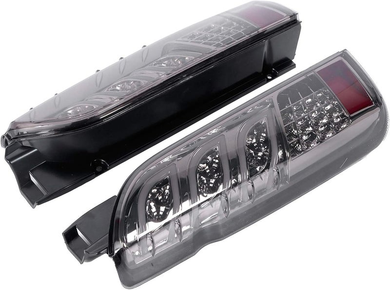 woobles LED Taillights, Pair LED Taillights Dynamic Rear Tail Lamp Assembly Fit for Hiace 200 Commuter Van 2005\u20112017 (Smoky) Smoky - Image 3