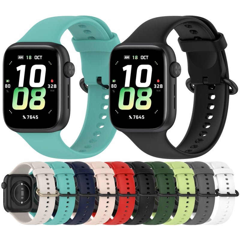 إيروريكس سوار ساعة For Honor Watch 5 بلون أسود مع مشبك ناعم من السيليكون (أبيض) - Image 5