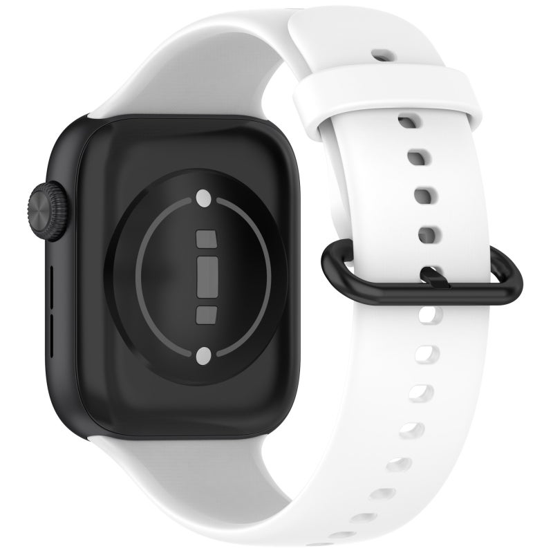 إيروريكس سوار ساعة For Honor Watch 5 بلون أسود مع مشبك ناعم من السيليكون (أبيض) - Image 2