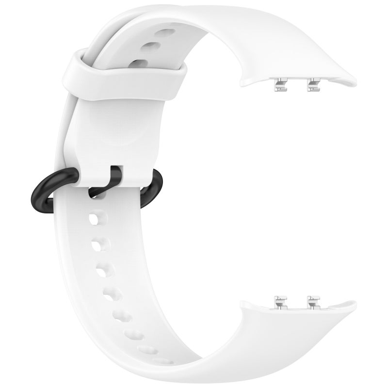 إيروريكس سوار ساعة For Honor Watch 5 بلون أسود مع مشبك ناعم من السيليكون (أبيض) - Image 4