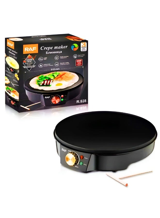 آر إيه أف صانع الكريب RAF – جهاز كهربائي غير لاصق لصنع الكريب والفطائر للاستخدام المنزلي - Image 1