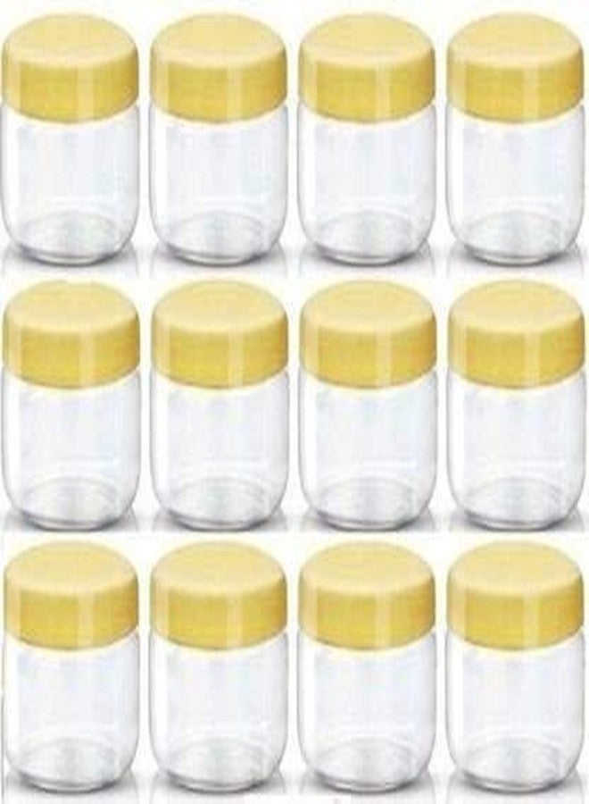 Ateer Plastic Transparent and Durable Jar Container Set of 50ML, 100ML (12 Pcs and 12 Pcs Respectively, Cream) -Pack of 24 Pieces - Image 2