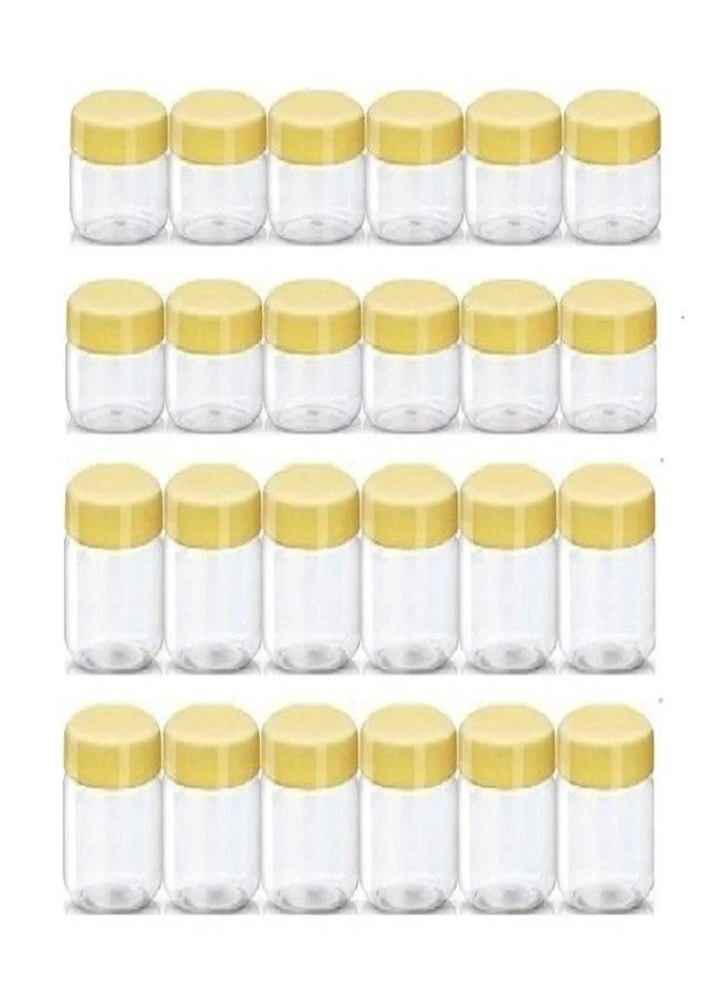 Ateer Plastic Transparent and Durable Jar Container Set of 50ML, 100ML (12 Pcs and 12 Pcs Respectively, Cream) -Pack of 24 Pieces - Image 1