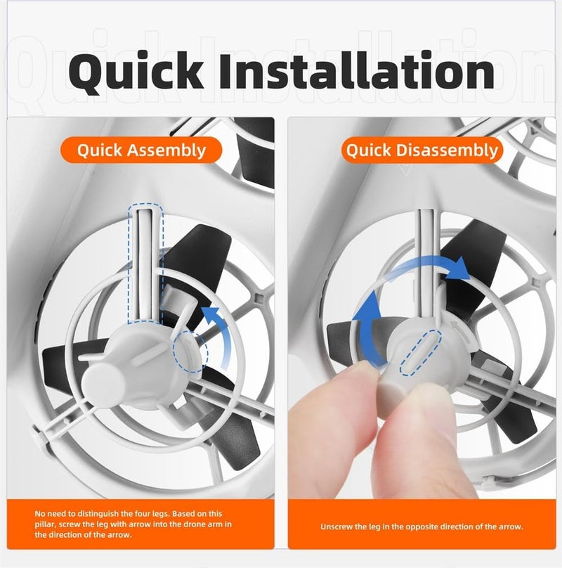 Landing Gear for DJI Neo, Height-Boosting Drone Protectors, Landing Legs for Enhanced Safety (4 PCS, Orange) - Image 2